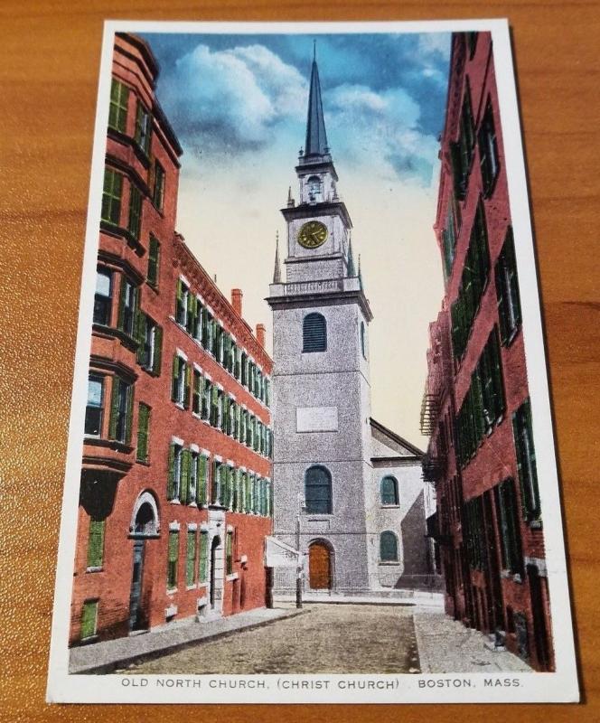 Antique Postcard, Old North Church (Christ Church) Boston, Mass.