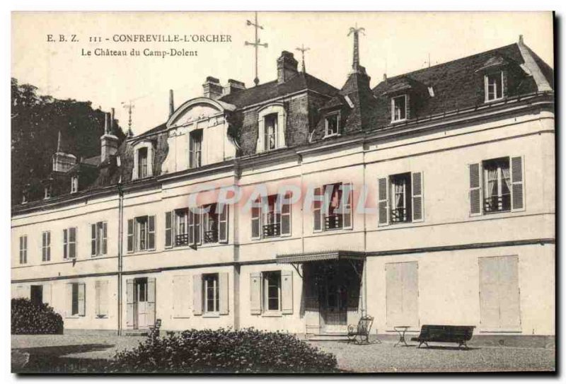 Old Postcard Camp du Chateau Dolent Confreville L & # 39Orcher