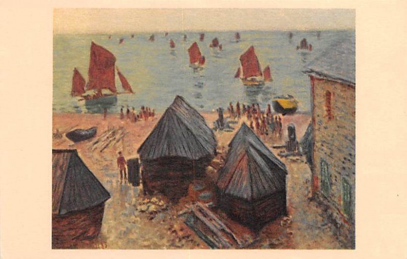 Boats in Winter Quarters, Claud Monet Art Institute of Chigago, USA Artist Un...