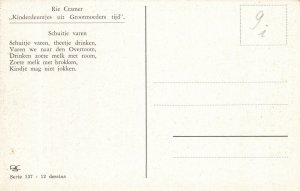 PC CPA RIE CRAMER, ARTIST SIGNED, KINDERDEUNTJES GROOTMOEDER, (b7052)
