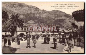 Old Postcard Monaco Monte Carlo Casino Square Cafe Paris