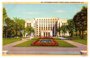 Postcard COURT HOUSE SCENE Birmingham Alabama AL AQ7888