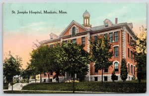 Mankato Minnesota~Quoins~Dormers~Cupola St Josephs Hospital @ Sunrise~1915 PC