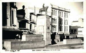 UK King George VI Memorial Brisbane RPPC Vintage Postcard 07.05