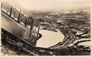 RPPC LOOKOUT MOUNTAIN INCLINE TROLLEY TRAIN TENNESSEE REAL PHOTO POSTCARD 1920s