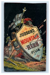 1880s Judson's Mountain Herb Pills Quack Medicine Soldiers Shield F106