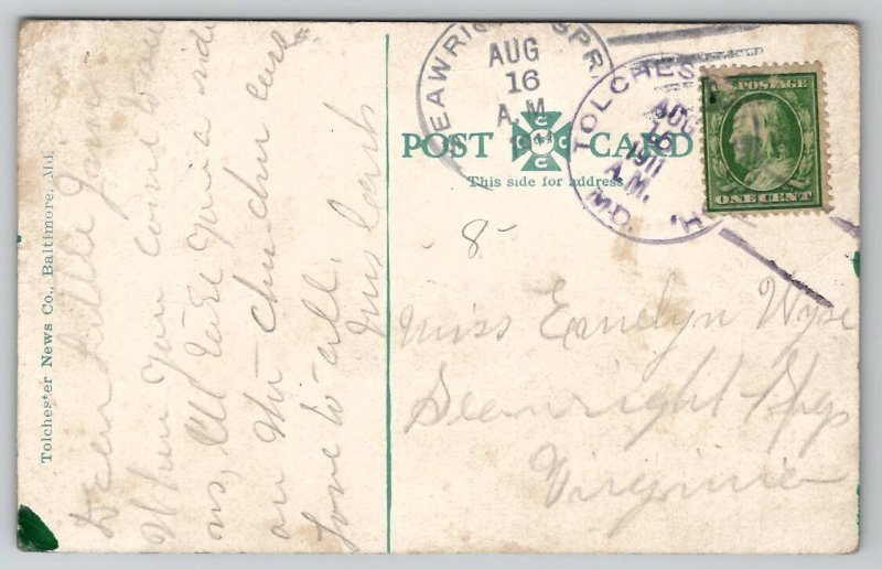 Tolchester Beach MD Small Railroad Miniature Train Ride Maryland Postcard H41
