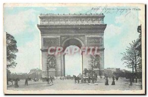 Old Postcard Paris Arc de Triomphe Etoile