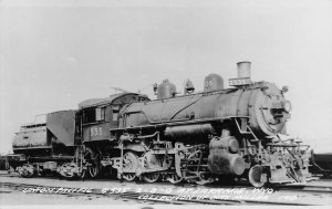 RPPC Union Pacific Railroad Train #535 Laramie, Wyoming ca 1940s Vintage Photo