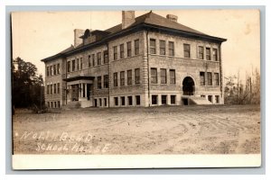 Vintage Early 1900's RPPC Postcard North Bend Oregon Schoolhouse UNPOSTED