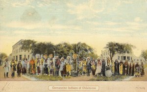Comanche of Okla. Native American S H Kress postcard c1908 aj2 256
