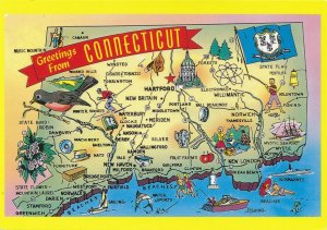 Greetings from Connecticut - Map of the Nutmeg State