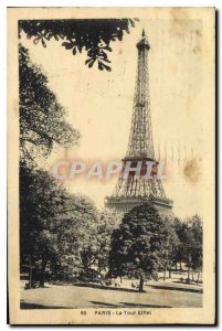 Old Postcard Paris Eiffel Tower
