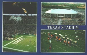 USA Texas Stadium Dallas Cowboys Multiview Chrome Postcard 04.02