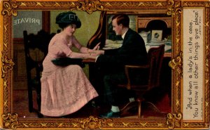 Romantic Couple When A Lady's In The Case