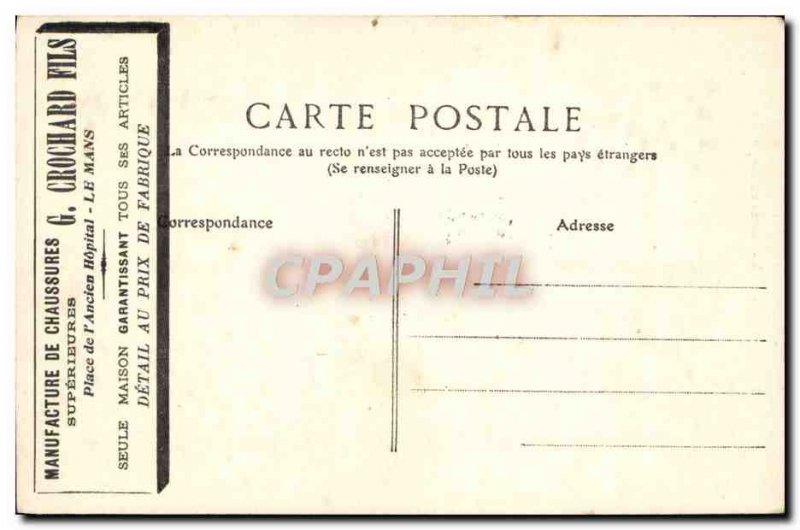 Old Postcard Consolation Source Lancot Advertisement Crochard Shoes Place of ...