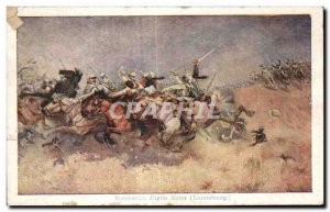 Old Postcard Rezonville of Morot after Luxembourg Army Dragons