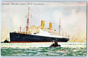 Sweden Postcard Svenska Amerika Linien M/S Gripsholm c1950's Unposted