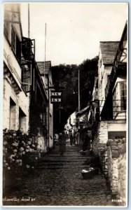 RPPC  CLOVELLY, Devon  England  UK   HIGH STREET Scene   Postcard