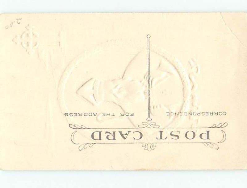 Pre-Linen St. Patrick's RELIGIOUS FIGURE ON POSTCARD AB3272