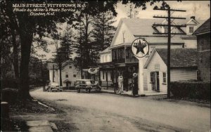 Pittstown New Jersey NJ Main St. Woodie Car Texaco Gas Station Postcard