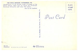 The Syria Mosque Pittsburgh Pennsylvania Postcard