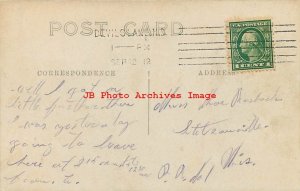 ND, Devils Lake, North Dakota, RPPC, Mann Block,Business Area,Olson Photo No 708