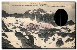 Postcard Old Summit of Gelas valley of the Vesubie Alp March