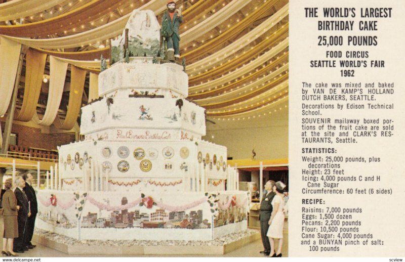 SEATTLE's World's Fair , 1962 ; World's Largest Birthday Cake