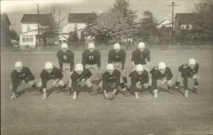 Football Team - Union NJ 1940 Written on Back Real Photo Postcard