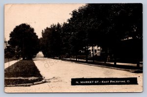 J87/ East Palestine Ohio RPPC Postcard c1910 N. Market Street Homes 868