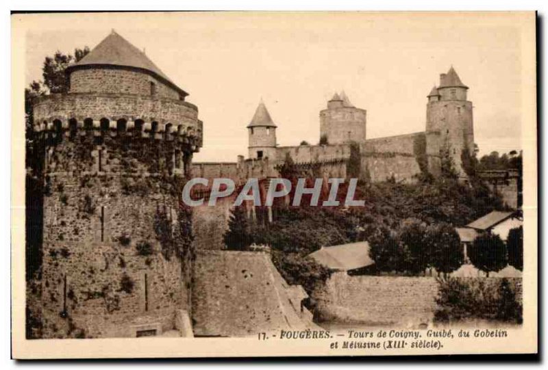 Old Postcard Fougeres Tours Coigny Guibe the Goblin Melusine