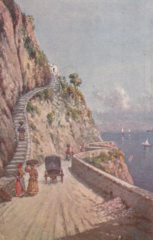 CAPRI, Italy, 1900-10s; Strada e scala per Anacapri