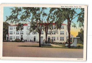 Perry Georgia GA Postcard 1930-1950 New Perry Hotel