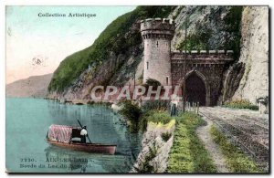 Aix les Bains - Lakeshore Bourget - boat - boat - Old Postcard