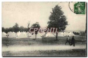 Army - The camp - Tent - Old Postcard