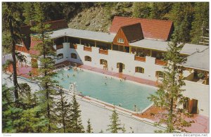 Swimming Pool, Miette Hot Springs Pool, Jasper National Park, Alberta, Canada...
