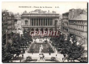 Old Postcard Marseille Place De La Bourse