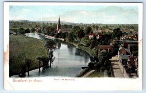 STRATFORD ON AVON from the memorial ENGLAND UK Postcard