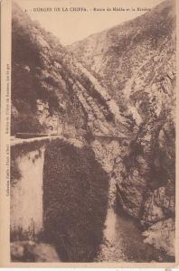 BF19015 gorges de la chiffa route de medea et la rivier algeria front/back image