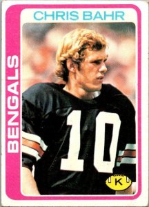 1978 Topps Football Card Chris Bahr Cincinnati Bengals sk7055