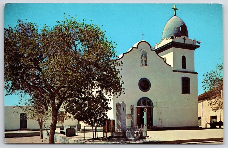 Postcard Front View of Ysleta Spanish Mission Building Structure El Paso Texas