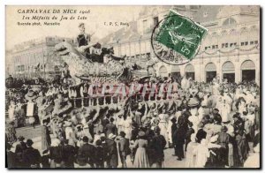 Old Postcard Nice Carnival 1908 misdeeds lotto game