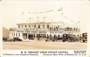 Bedford PA S. S. Grand View Point Hotel Steamer RPPC Real Photo Postcard