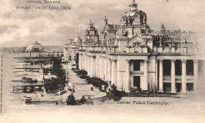 Vintage Postcard 1900's World's Fair 1904 Corner Palace Electricity St. Louis MO