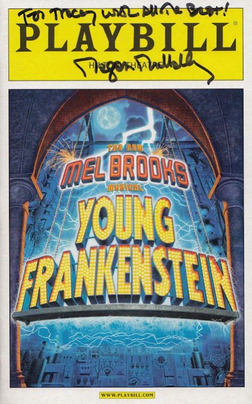 Megan Mullally Young Frankenstein Hilton Hand Signed Playbill Theatre Programme