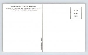 Lincoln Nebraska Buffalo Motel Postcard