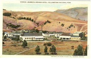 Postcard Mammoth Springs Hotel Yellowstone National Park Montana MT