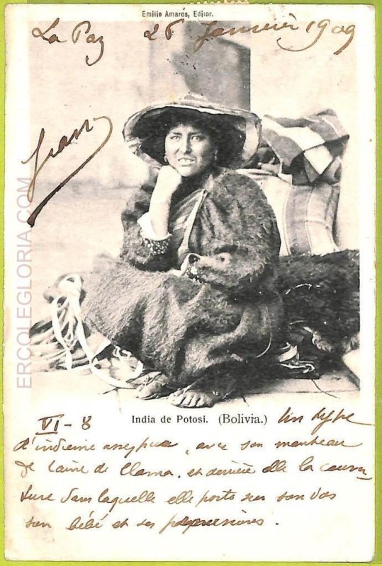 af1466 - BOLIVIA - Vintage Postcard - Potosi - Indios