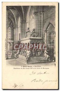 Postcard Old Saint Denis Basilica Tomb of King Louis XII and Anne of Brittany